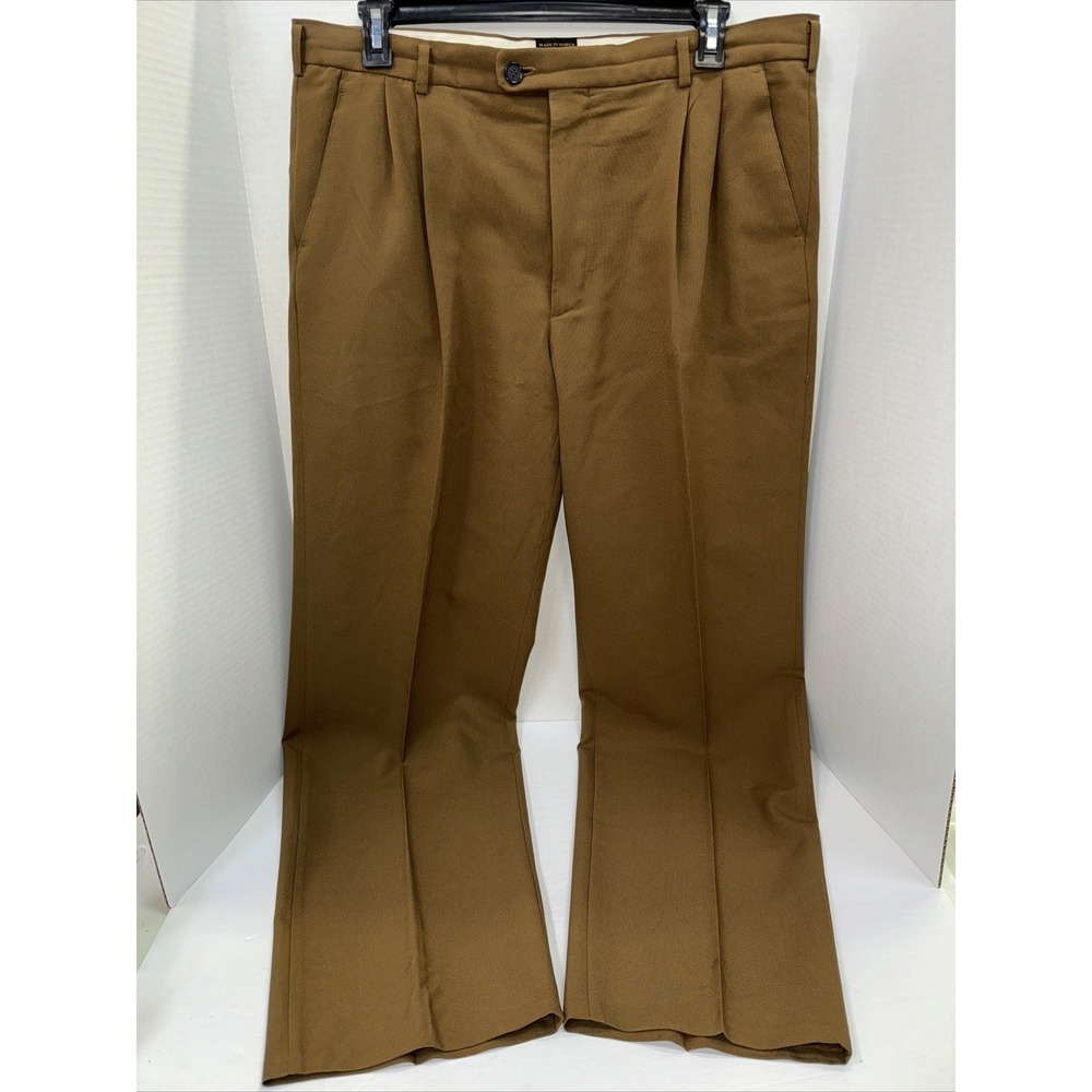 Pontelli Uomo Pants Men's Size 39x40 Dark Khaki Dress Pants